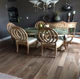 Finished installation walnut hardwood floors